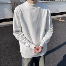 B285-P30潮流ins针织衫纯色半高领毛衣男港风宽松保暖打底衫，男装针织衫/毛衣，星座512-6