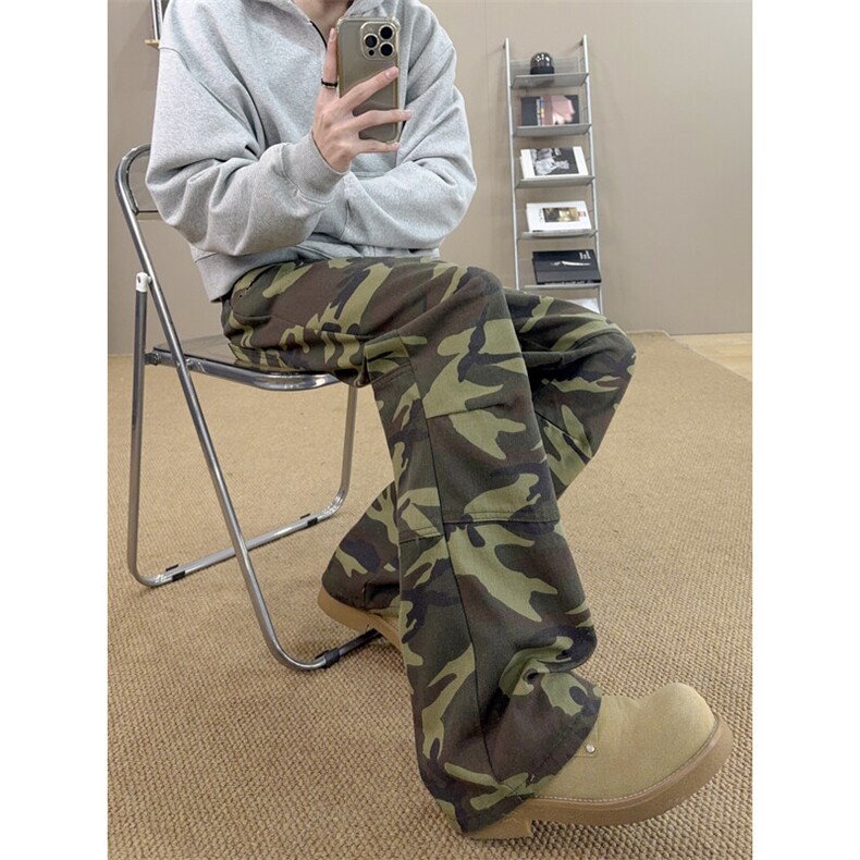 B221美式ins高街暗黑多口袋修身工装牛仔裤LK24156-P65控88,男装牛仔裤,电商B221