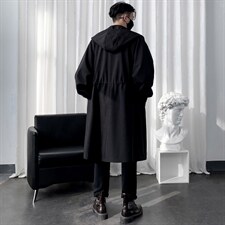 品质大货秋装风衣男长款高街风大衣男中长款外套男F998-P110控148，男装风衣，星座401