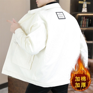 2025冬季高品质加厚翻领潮流纯色百搭棉衣外套上衣男A57P95