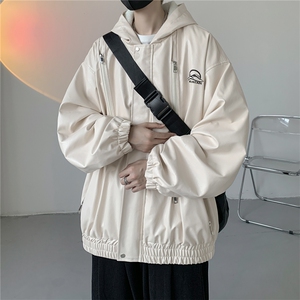 冲锋衣连帽刺绣皮夹克机车PU皮衣外套常规特P95控158加绒+20图片