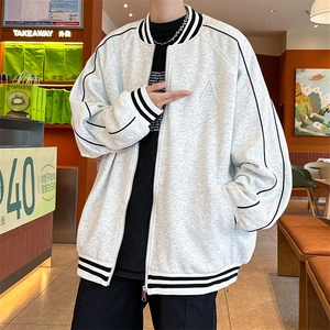 WY208/P75春装新款高品质不起球刺绣卫衣男立领棒球服潮外套图片
