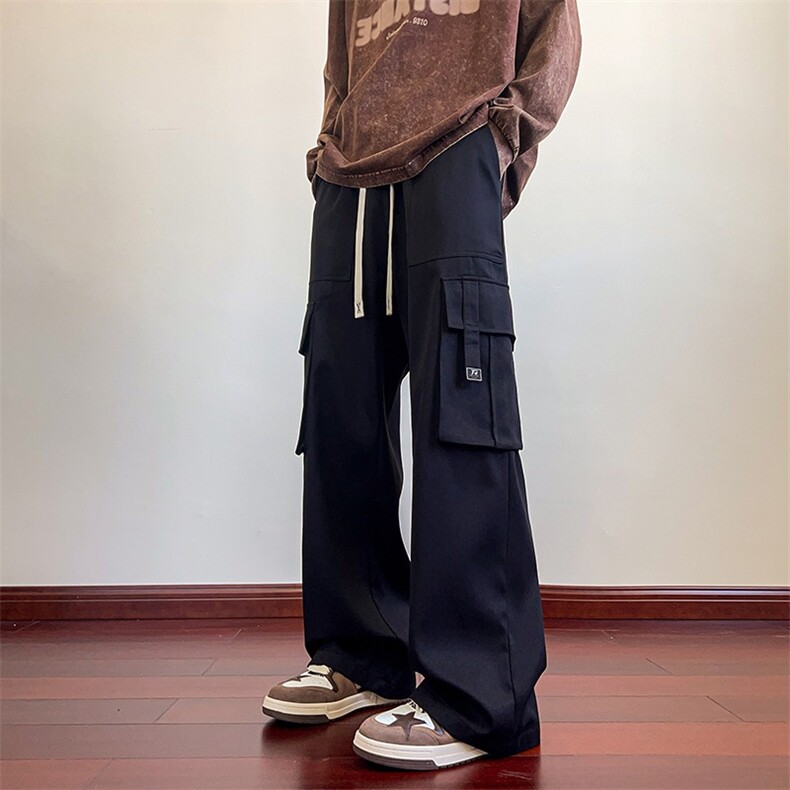 M-8X工装多袋裤男秋季休闲裤大码宽松胖子加肥加大裤子A703,男装工装外套,星座310B-2
