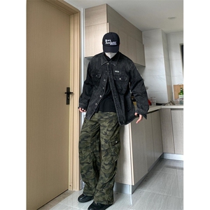 春秋新款潮流美式设计感休闲长袖T恤男款大码潮牌百搭上衣 KF33图片
