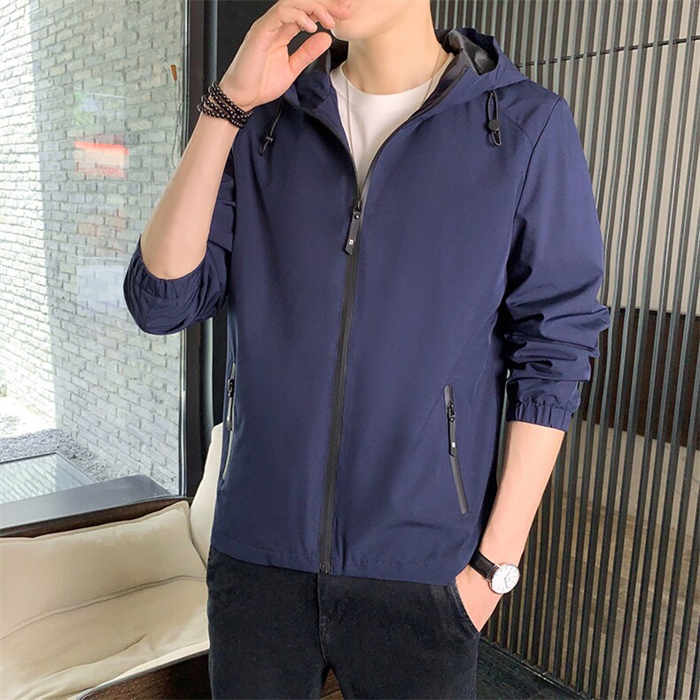2026春秋季男士休闲韩版潮流连帽夹克青年工装上衣1208-P33,男装夹克,星座717