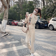 网红炸街可盐可甜卫衣时尚运动服套装女2022年高级感职业两件套装，女装套装/套裙，2C187