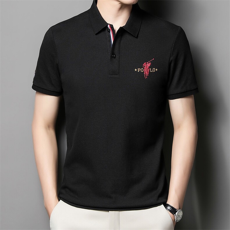 男士夏季短袖POLO衫2023新款时尚潮流简约纯棉短袖T恤男装上衣P50,男装Polo衫,星座1105-3