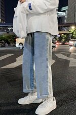20秋款港风百搭老爹裤牛仔裤ins宽松潮牌阔腿裤工装裤kz367，男装牛仔裤，星座1008