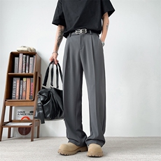 主推男士冰丝休闲直筒简洁长裤CK0818，男装休闲裤，星座1107-1