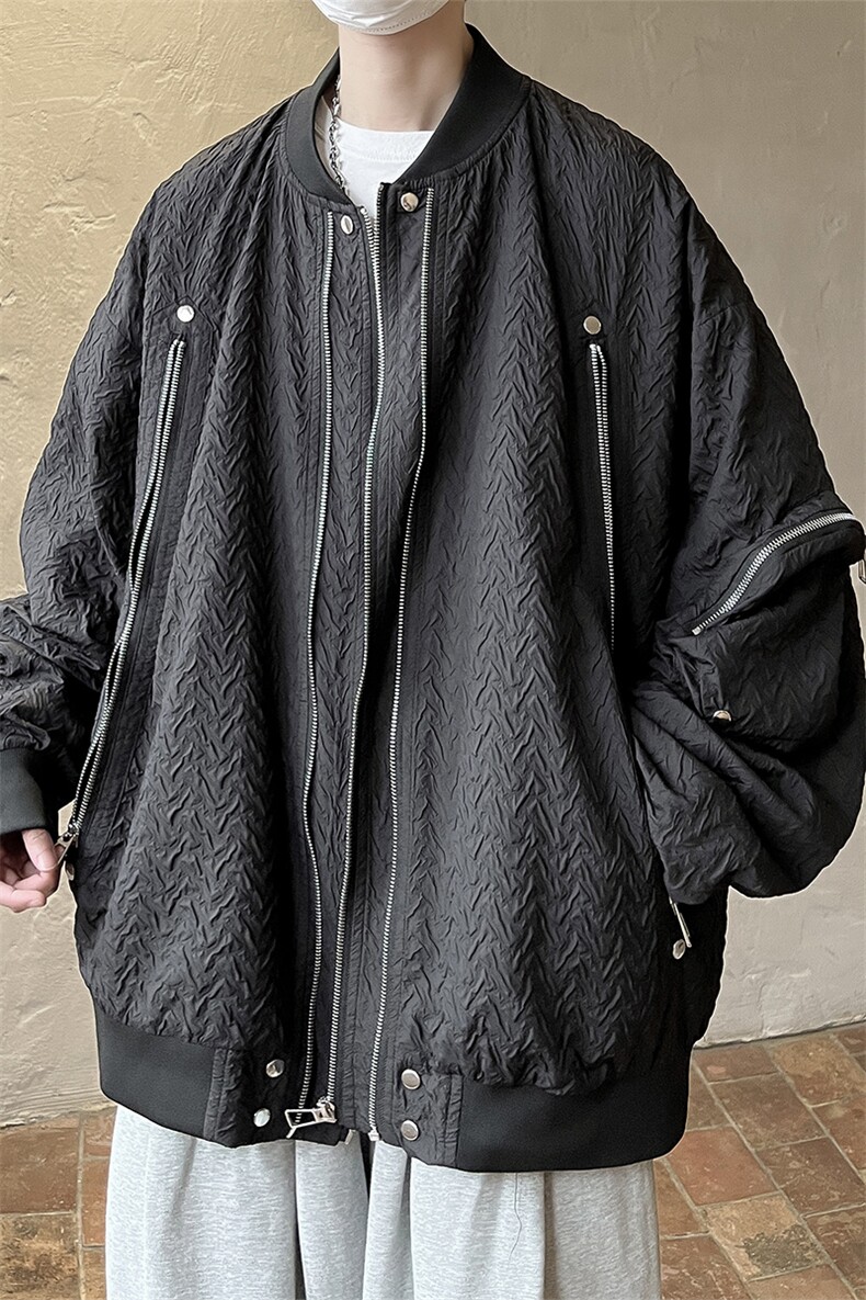 港风夹克男潮牌大皂风夹克男女情侣大码工装外套JK8743P100控138,男装夹克,星座226-1