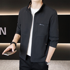 店主风夹克外套男春秋休闲百搭时尚立领男士夹克上衣N8606-P120，男装夹克，星座310B-3