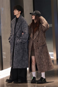 情侣装中长款毛呢大衣男女韩系高级感炸街风衣外套 812-F639-P138图片
