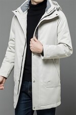 冬季新款中青年男连帽羽绒服中长款冬装外套爸爸装XXA7022-7-P355，男装羽绒服，电商B212（原钱塘6029）
