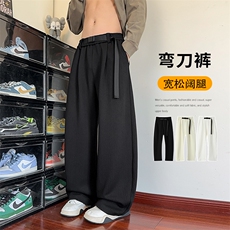 2026春季新款纹理感弯刀裤美式复古大码男休闲裤K5725-特P36控68，男装休闲裤，电商A001