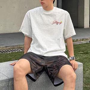 印花美式复古圆领T恤240克纯棉 310A-4-T100-特批18图片