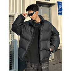 网图原版PU皮刺绣加厚保暖面包服男M14/P100，男装棉衣，星座205-3