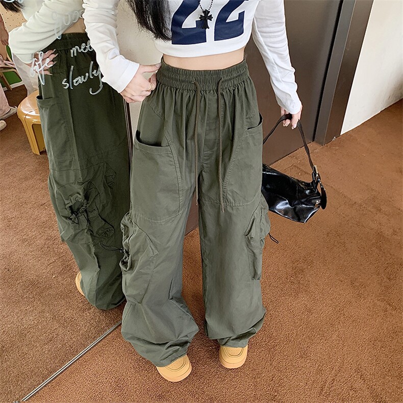 休闲裤男女韩版潮流高街帅百搭宽松个性2024秋冬ins长裤K5837-P47图片