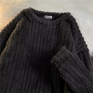 秋冬季羊羔绒卫衣男加厚圆领套头ins潮牌美式休闲上衣服GY53-P45图片