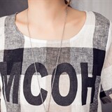 时尚宽松字母印花短袖T恤女夏季新款韩版百搭显瘦上衣，女装T恤，深水步