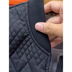 (网图)秋冬新款棒球领棉服时尚休闲黑色薄棉棉袄313B-JK5615-P120，男装棉衣，星座313B