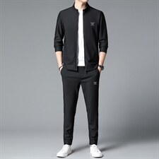 S3093-2钱塘2020-2中青年男士春秋薄款时尚休闲简约百搭卫衣P175，男装休闲套装，钱塘207-2