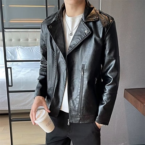 美式复古机车服pu皮衣外套男士潮流帅气休闲短款高级感ME007-P75图片