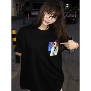 万针全刺绣工艺抖音得物高品质260克重磅纯棉双纱美式高街短袖T恤图片