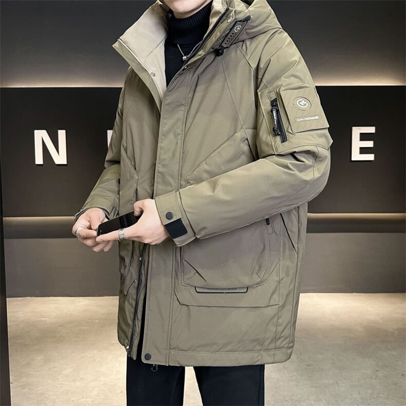 中长款羽绒服男冬季2025新款连帽加厚外套C317-Y81825-P245图片