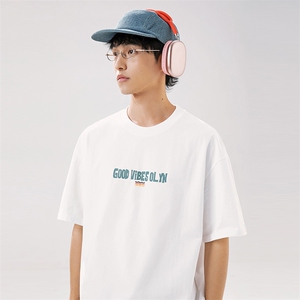 2024夏季新款男装日系潮牌印花圆领宽松短袖休闲T恤半袖T866-F41图片