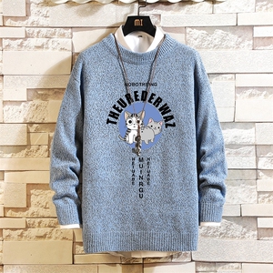 M19160-P45 加绒款-P65 加厚加绒毛衣男大码毛线衣男针织衫 砖墙图片