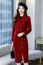 主推冬装新款个性时尚潮流百搭贴身时尚休闲保暖毛呢减龄套装套裙，女装套装/套裙，韩美纤衣