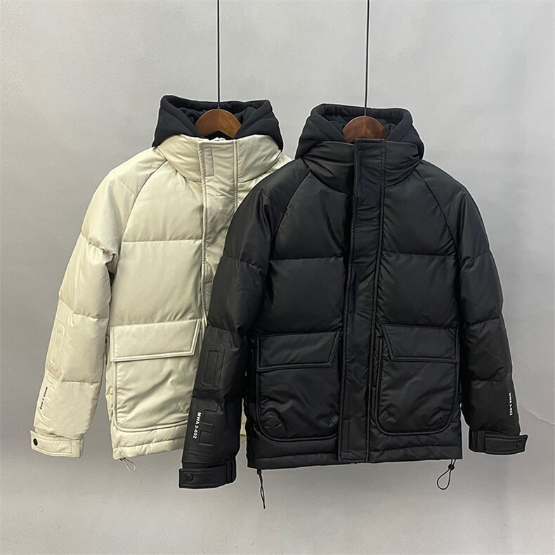 A6566P265控370冬季羽绒服男士短款宽松潮流男款假两件连帽外套潮，男装羽绒服，星座1305