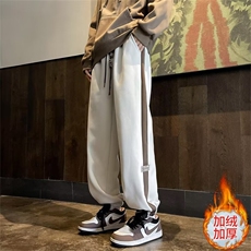 裤子男士春秋季束脚运动卫裤秋冬款加绒加厚宽松休闲长裤K110-1，男装休闲裤，星座1116A-1（原606A）
