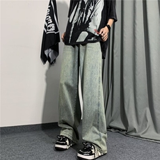 日系牛仔裤ins长裤慵懒潮夏季时尚原宿青春流行潮流新款百搭男，男装牛仔裤，星座716-4