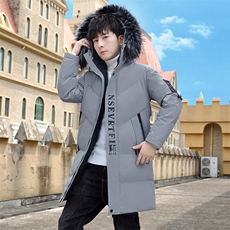 棉衣男冬季连帽中长款大毛领时尚百搭长款棉服外套MY1668-P113，男装棉衣，星座310B-3