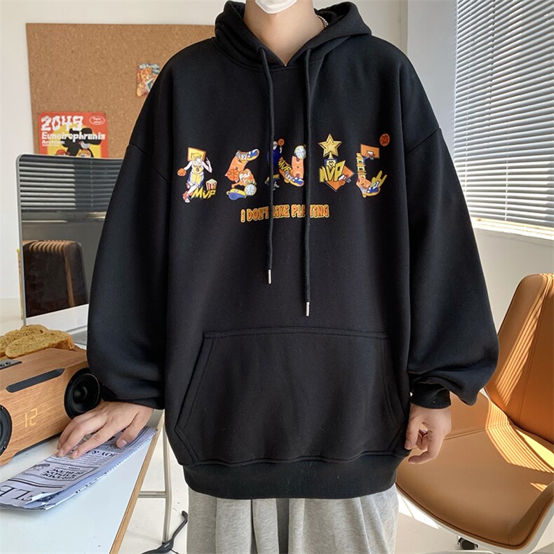 22秋新款港风宽松休闲oversize情侣套头卫衣B266-Y609-P55,男装卫衣,星座B257-1