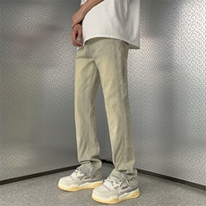 阔腿牛仔裤2025早春新款男复古高腰宽松修身直筒裤子YD754-P50，男装牛仔裤，电商A178