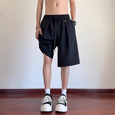 短裤男夏季薄款男士速干五分裤宽松直筒冰丝裤5分休闲运动篮球裤，男装牛仔裤，星座506A