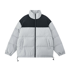白底平铺可二开拼接撞色休闲立领情侣棉服A247-MY250特批50，男装棉衣，电商A247