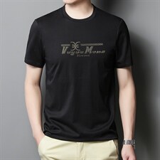 FL-SM3121男式2023年夏季新款丝光棉T恤衫男短袖圆领休闲体恤P53，男装T恤，电商B360