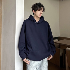 抖音得物品质二开380克全棉秋冬美式宽松两粒扣连帽卫衣CM22，男装卫衣，电商A486-1