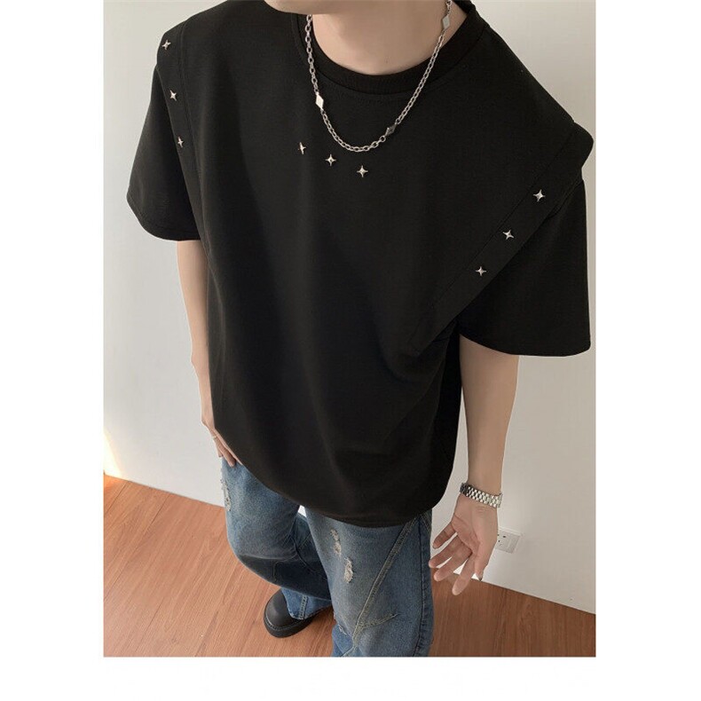 夏季高质量男士短袖上衣青年活力时尚港风短袖T恤男,男装T恤,星座1013