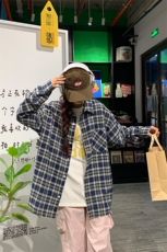 特P38无差价新款秋季百搭格子时尚长袖衬衫-HS2289港风，男装衬衫，电商A003
