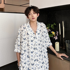流苏蝴蝶潮男衬衫A071-C85-P45，男装衬衫，电商A071