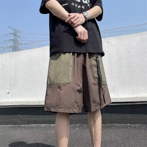 夏季户外山系纯色短裤男潮牌ins速干宽松休闲五分裤运动男图片