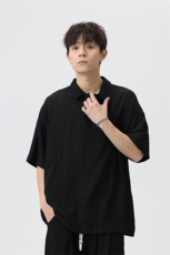 褶皱冰丝衬衫男短袖T恤秋季潮牌潮流DT2887-P38，男装T恤，星座210-1