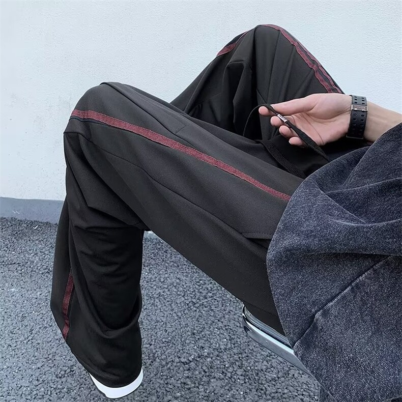 阔腿裤原宿文艺简约潮流女气质ins自然腰休闲裤长裤百搭新款,男装休闲裤,四季星座218-1