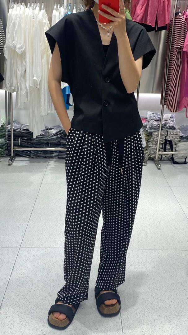 现货夏季新品波点小直筒裤ML，其它，YQ 宇钱