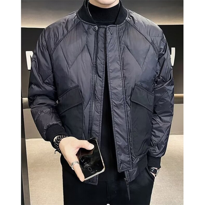 春秋季新款男士立领夹克简约修身棒球服高级工装口袋外套M615,男装夹克,星座1116A（原606A-3）