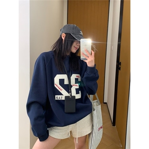 流行美式潮牌长袖卫衣慵懒新款文艺时尚简约潮流日系百搭WY88 P40图片